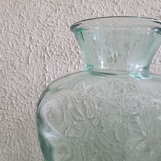 Vintage pair of XL parlane glass vases