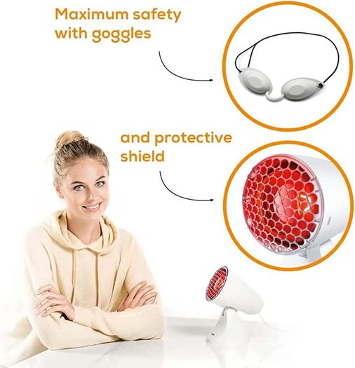Infrared Heat Lamp | Warm, soothing infrared light | Helps ease muscle aches and joint stiffness | Speed recovery from the common cold | Improve complexion | With 5 angles of inclination (FREE POSTAGE)
