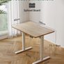 Electric Standing Desk For Gaming 100 x 60 cm Heigh Adjustable Stand up Table with digital display controller Sit Home Office Splice Board White Frame/Oak Top Image 3