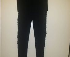 Oasis black fancy ripped leggins size XS  UK8 EUR36 Postage included