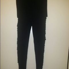 Oasis black fancy ripped leggins size XS  UK8 EUR36 Postage included