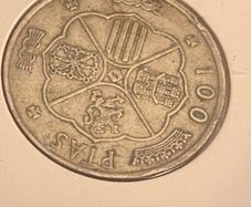 1966 Spain 100 Pesetas , Silver Bullion Coin.