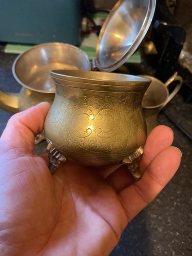 EPNS (brass) tea set.
