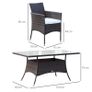 7 Pcs Rattan Dining Set Image 4