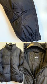 Zara Black Puffer Jacket Size M