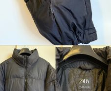 Zara Black Puffer Jacket Size M