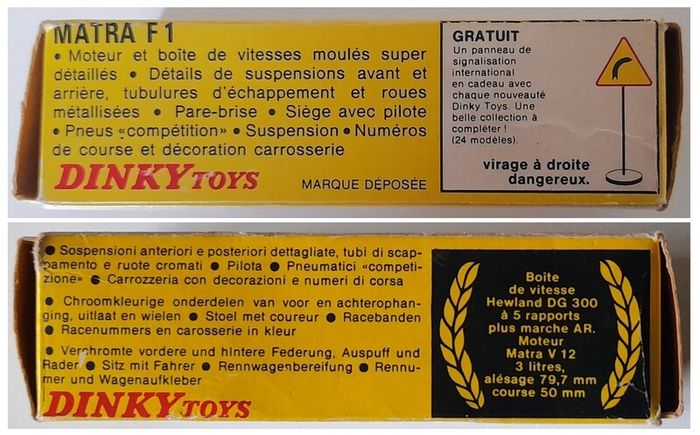 Diecast Vintage French Dinky Toys Matra MS11 1968 F1 - Near Mint Original Condition/Very Good Box