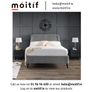 Fred Curved Headboard King-Sized Bed - Grey Image 3
