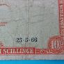 Irish 1966 Lavery ten shilling banknote in used condition Image 2
