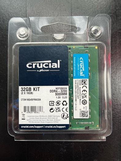 Crucial 32Gb ddr4 laptop ram kit