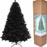 4 FT Alaskan Pine Black/Green/White Christmas Bushy Looking Artificial Tree with Metal Stand Xmas (MULTIPLE SIZES/COLOURS) Image 3