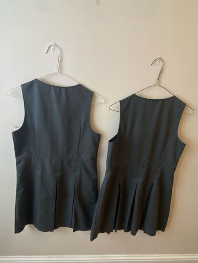 M&S grey pinafore (age 10-11) new