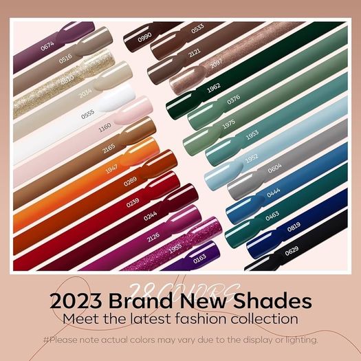 FREE SHIPPING 28 Colors Fall Winter Gel Nail Polish Set with Lamp Starter Kit No Wipe Base & Top Coat Bond Primer