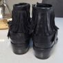 HUNDRED black leather fringe ankle boots Sz 6UK - Rrp 129 (New) Image 8