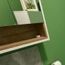 Lucca bathroom Tallboy and stroage mirror - white RT range Image 2