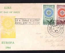 1964 Ireland Europa (CEPT) Commemorative Stamps First Day Cover (FDC)