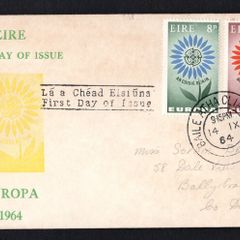 1964 Ireland Europa (CEPT) Commemorative Stamps First Day Cover (FDC)