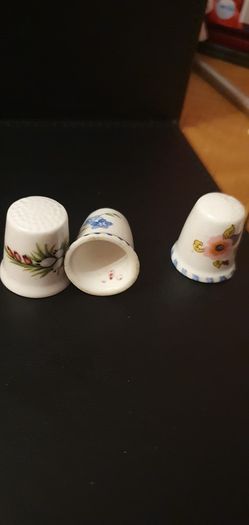 Collection of Flower Themed Thimbles