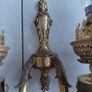 Antique French set of solid brass wall sconces/lights Image 8
