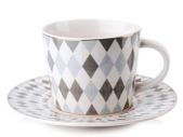 Porcelain Cup and Saucer Zoe Diamond 240Ml