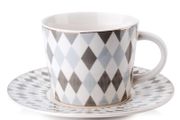 Porcelain Cup and Saucer Zoe Diamond 240Ml