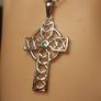 High Quality Sterling Silver Celtic Cross & Belcher Chain Image 6