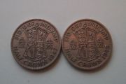 Great Britain. George VI. 2 Half Crowns (1947+1948)