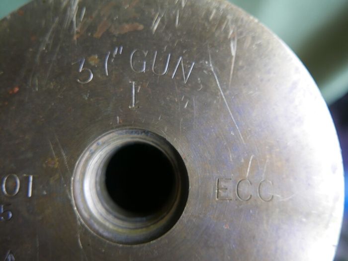 Vintage Large WW2 Brass round shell. 37inch Gun Round. Marked 1939. (67.5cm in length)