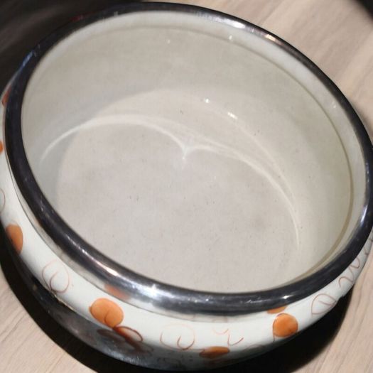 W. Wood antique bowl with stamped rim
