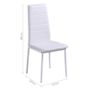 5 Piece Dining Table Set Black and White Image 6