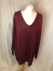 Wine sparkly jumper (3XL)