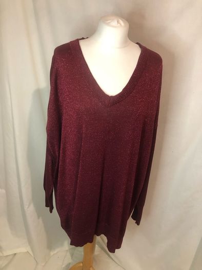 Wine sparkly jumper (3XL)