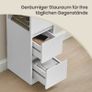 Set of 2 Narrow Bedside Tables with 2 Drawers  White Image 5