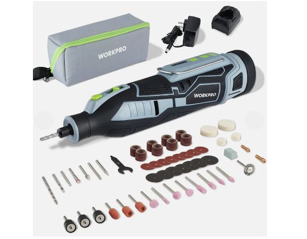 WORKPRO 12V Cordless Rotary Tool Kit 5 Variable Speed