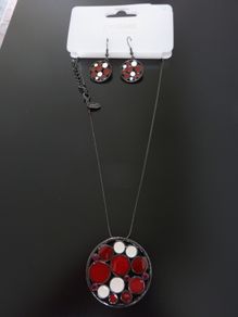 Pendant and earrings
