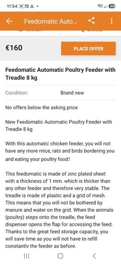 Feed-O-Matic Chicken Feeder