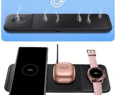 Original Samsung Trio 3-in-1 Wireless Charger Charging Ep-p6300 Black Official/ Little Use