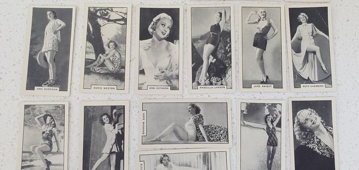 Vintage Real Photo Cigarette Cards Modern Beauties Actresses
