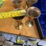 Vintage Etched Brass Chalice Set Image 9
