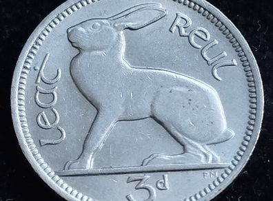 Ireland - 1967 - 3 Pence - Hare - AU - KM.12a - [#2053]