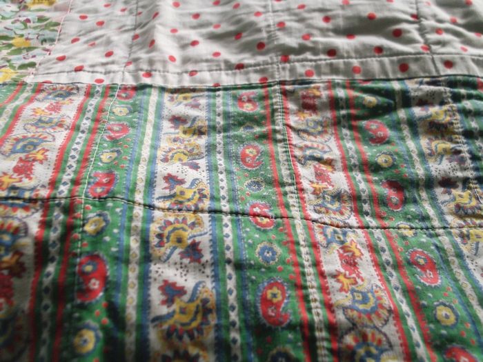 vintage scrap quilt, antique quilt, Rag quilt