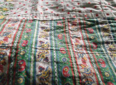 vintage scrap quilt, antique quilt, Rag quilt
