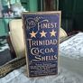 Antique Vintage Trindad cocoa shells cardboard packaging with product Image 3