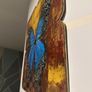 Art raising on the glass , hand made, "Baterfly", size 60x 60cm. Image 4