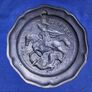 Heavy pewter decorative plate, St. George and the dragon. Image 5