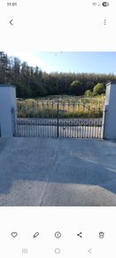 galvanised entrance gates