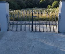 galvanised entrance gates