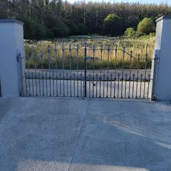 galvanised entrance gates
