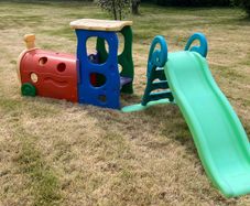 Garden slide and train