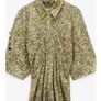 ZARA  floral  Print Midi Shirt summer Dress, S Image 7